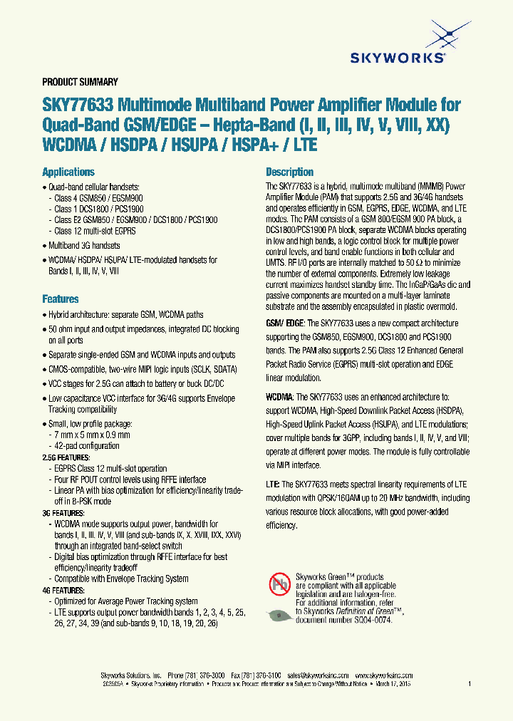 SKY77633_8541948.PDF Datasheet