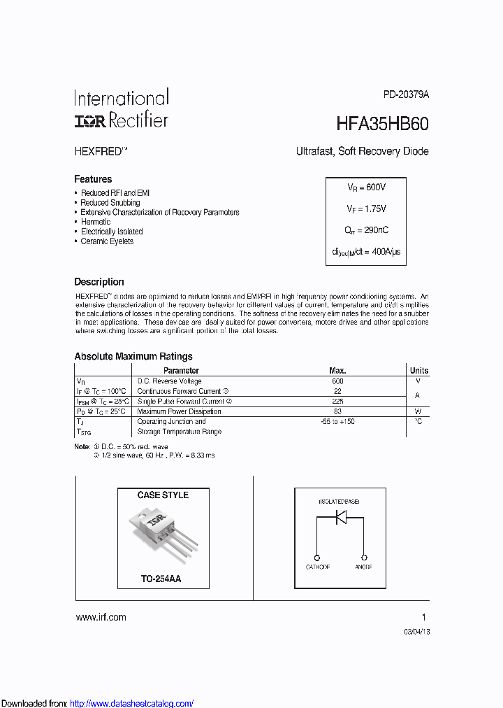 HFA35HB60SCS_8543621.PDF Datasheet