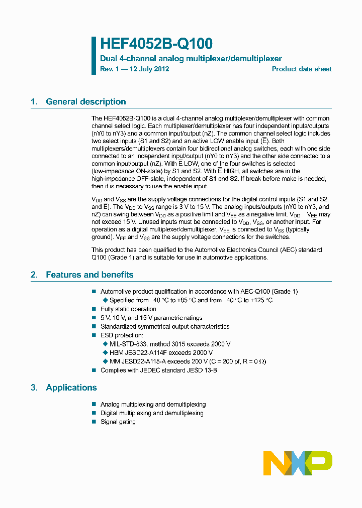 HEF4052BTT-Q100_8544486.PDF Datasheet
