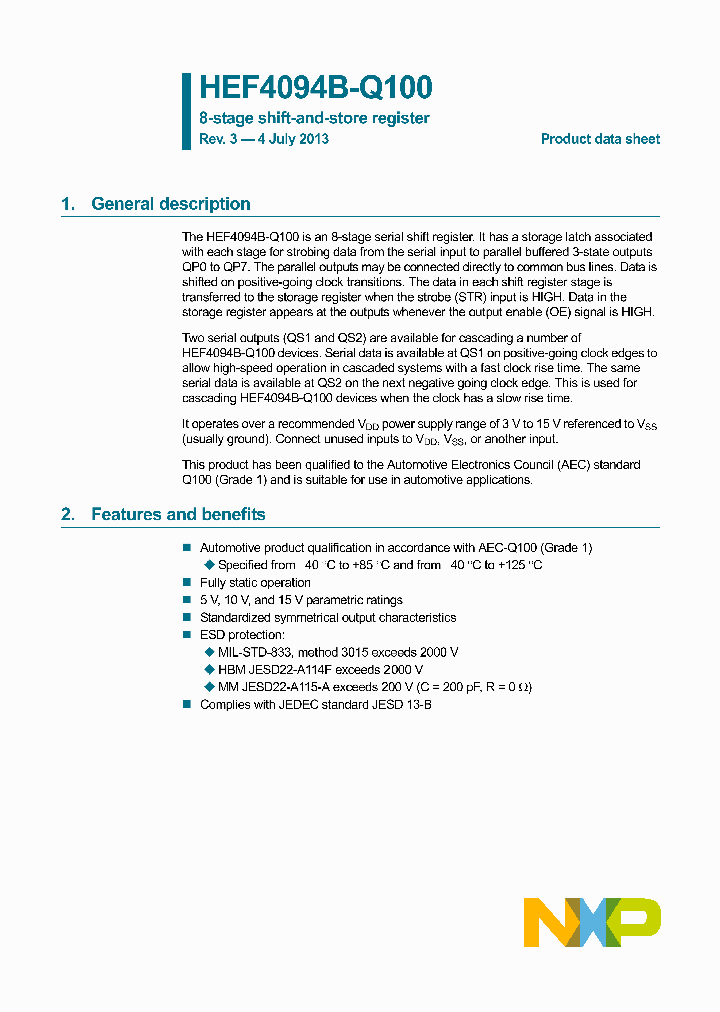 HEF4094BTT-Q100_8544490.PDF Datasheet