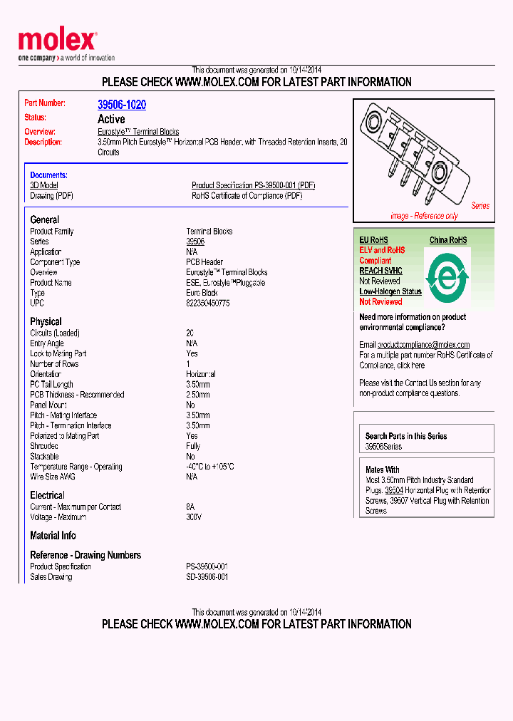 39506-1020_8544763.PDF Datasheet