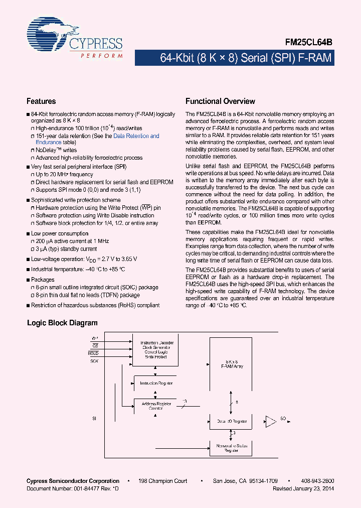 FM25CL64B-DGTR_8545512.PDF Datasheet