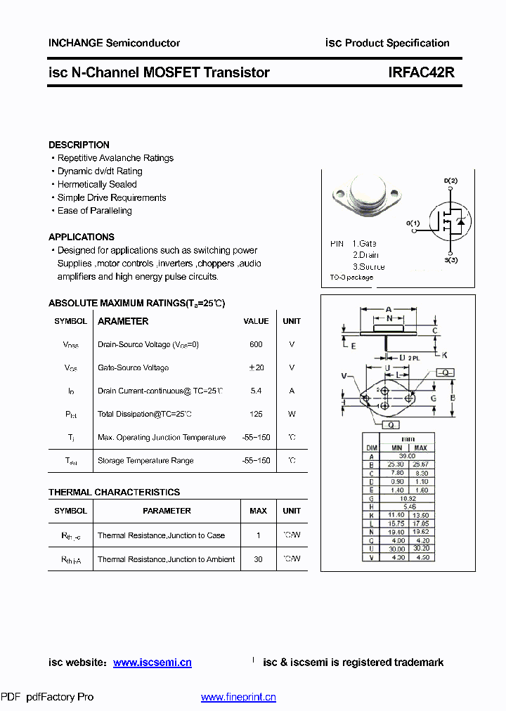 IRFAC42R_8548627.PDF Datasheet