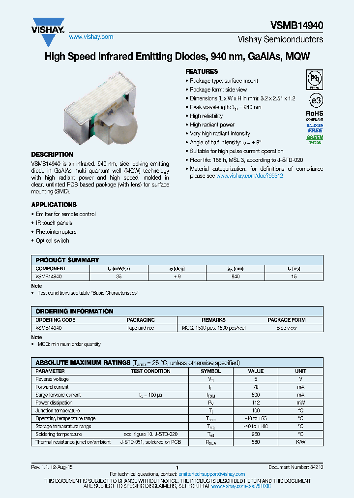 VSMB14940_8551240.PDF Datasheet