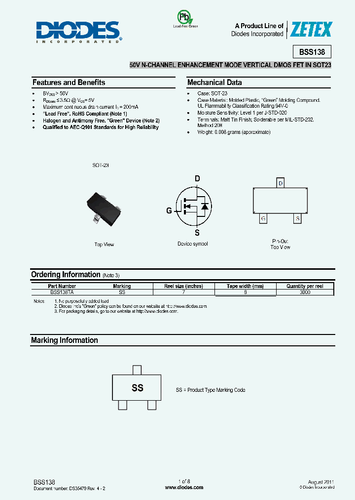 BSS138TA_8554048.PDF Datasheet