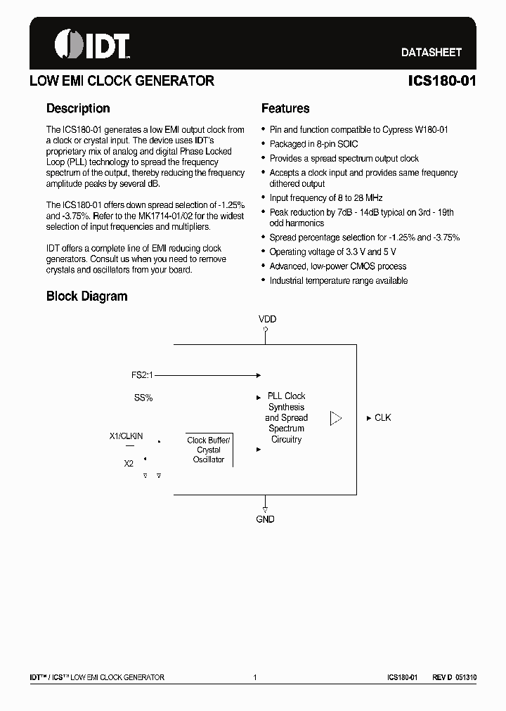 ICS180-01_8558131.PDF Datasheet