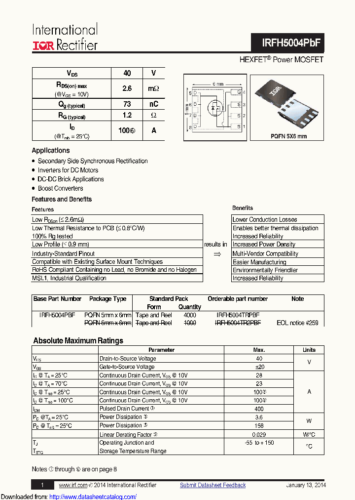 IRFH5004TR2PBF_8558536.PDF Datasheet