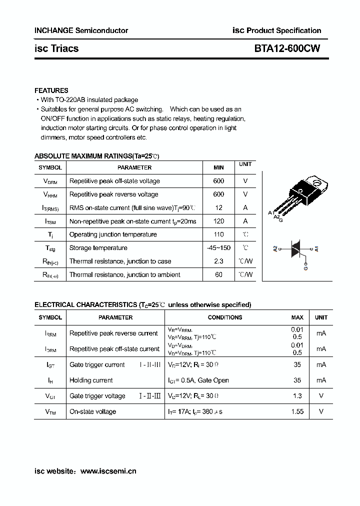BTA12-600CW_8559957.PDF Datasheet