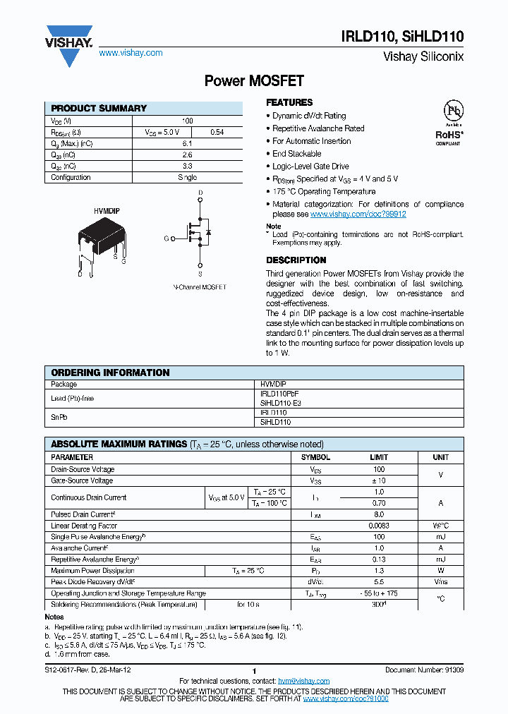 SIHLD110_8560070.PDF Datasheet