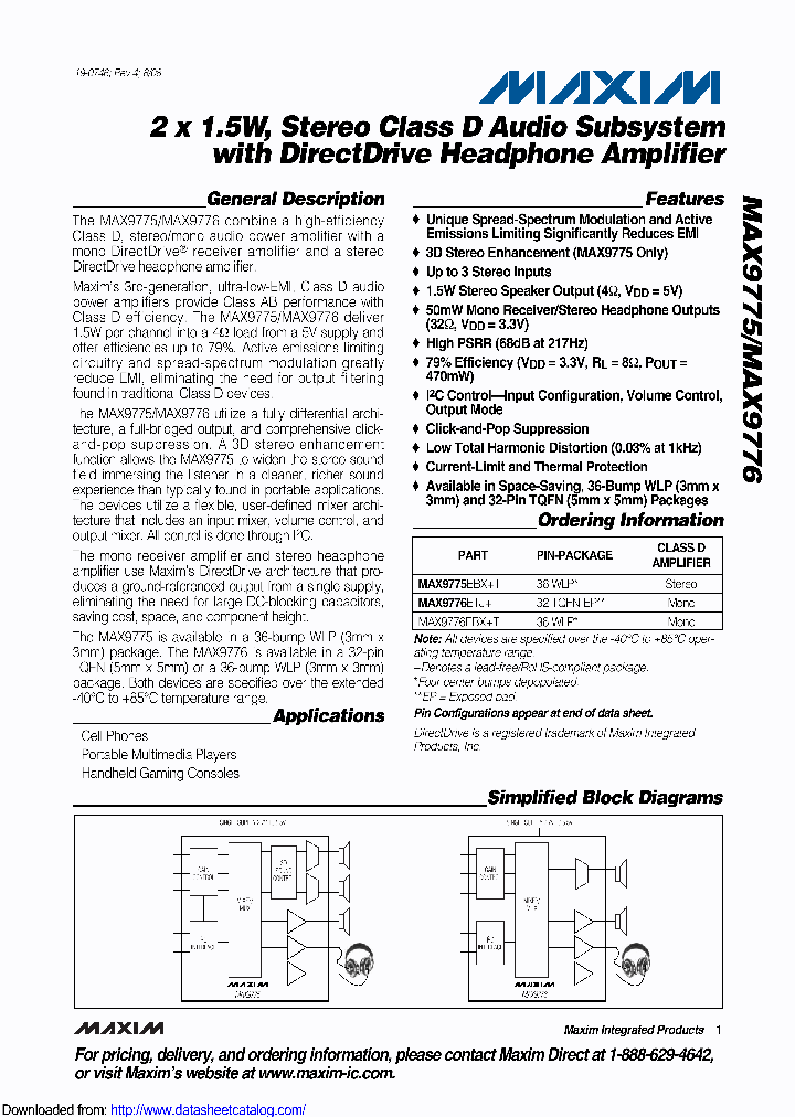 MAX9775EBXTG45_8560494.PDF Datasheet