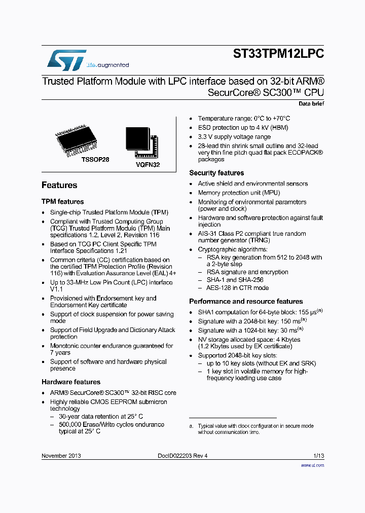 ST33TPM12LPCQFN_8561906.PDF Datasheet