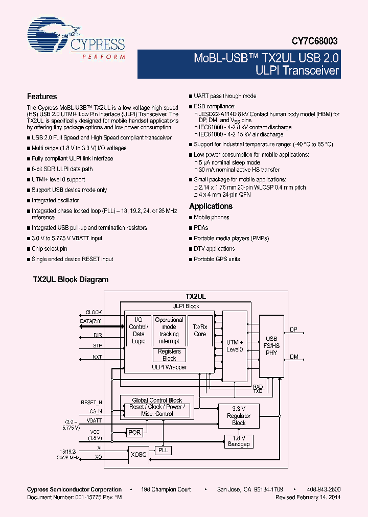 CY7C68003-24LQXI_8562181.PDF Datasheet