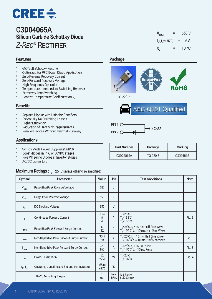 C3D04065A-15_8564239.PDF Datasheet