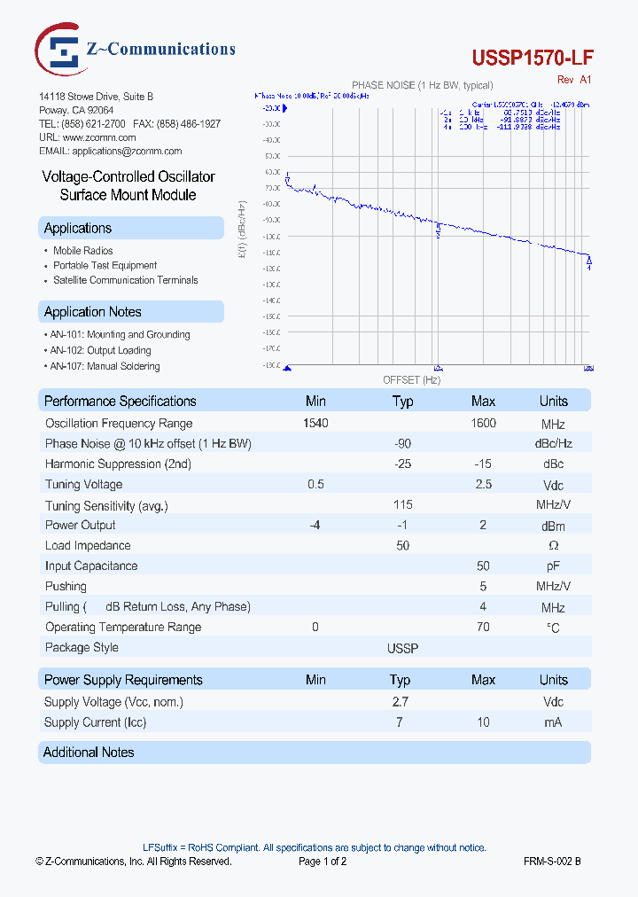 USSP1570-LF_8565628.PDF Datasheet