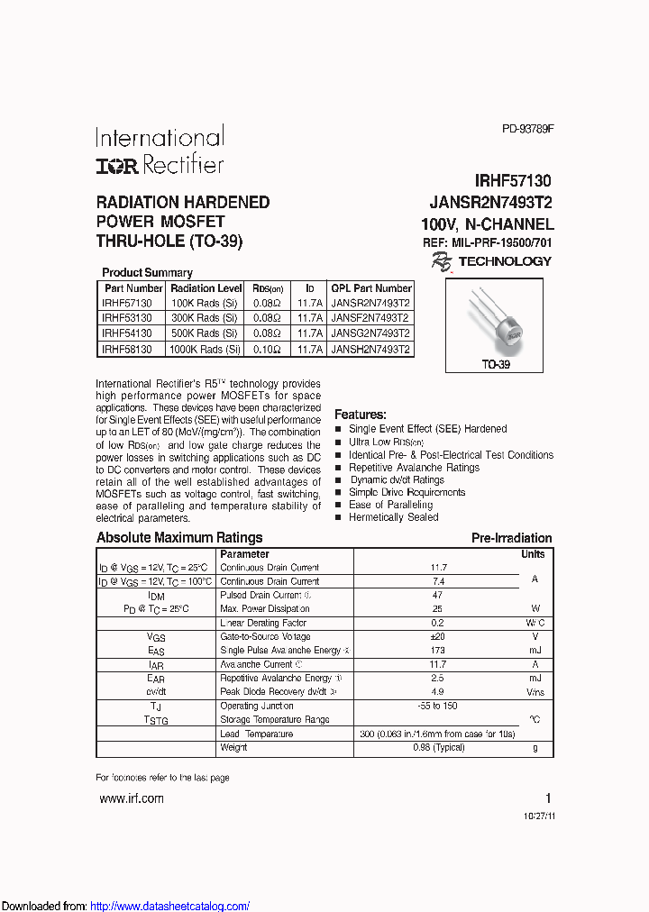IRHF53130SCS_8565520.PDF Datasheet
