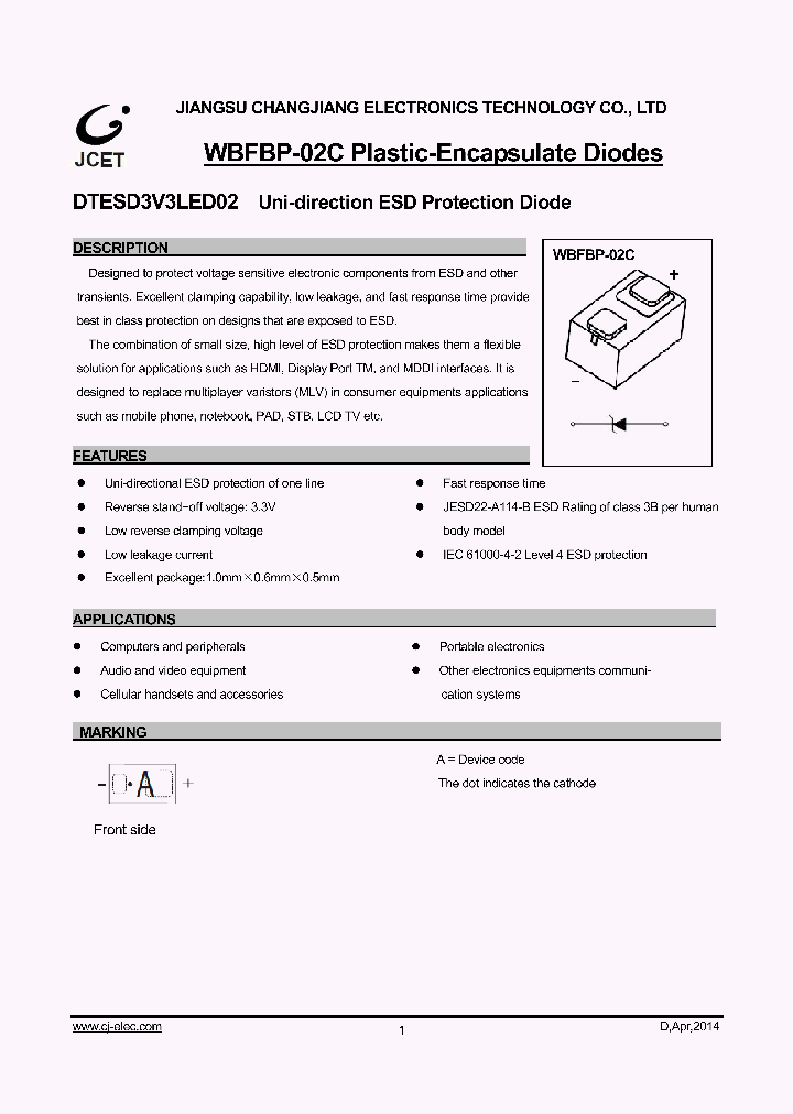 DTESD3V3LED02_8572223.PDF Datasheet