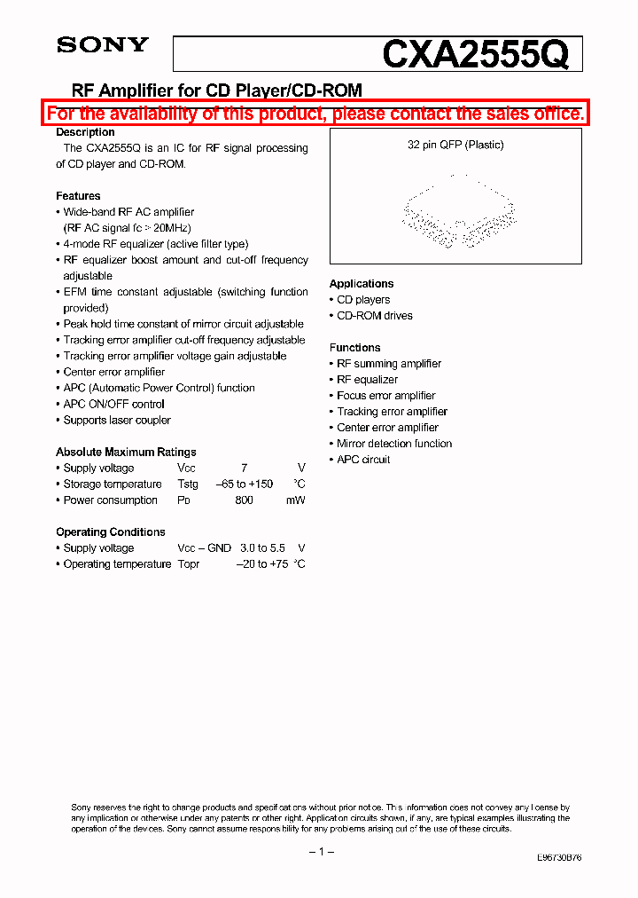 CXA2555Q_8576576.PDF Datasheet