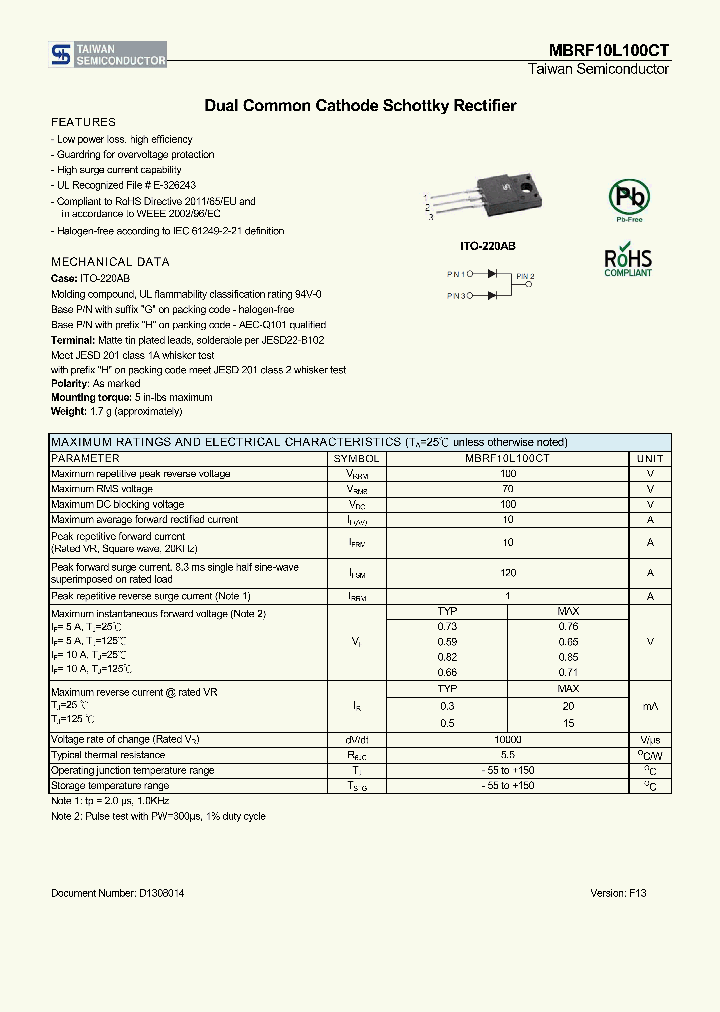 MBRF10L100CTHC0_8581774.PDF Datasheet