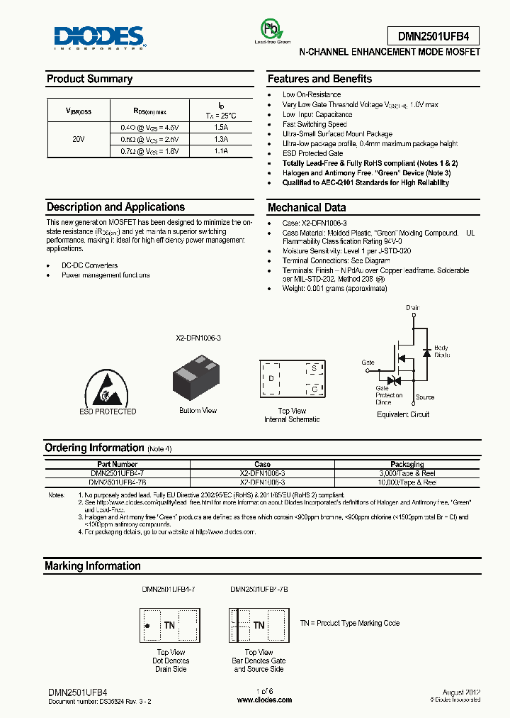 DMN2501UFB4_8594894.PDF Datasheet