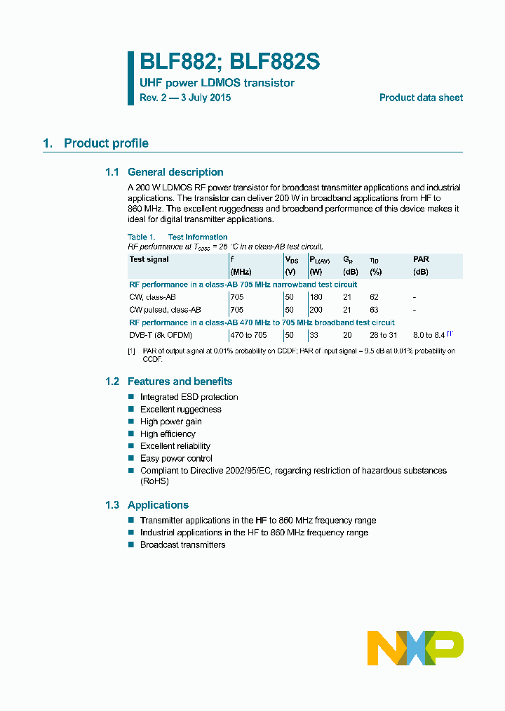 BLF882-15_8595810.PDF Datasheet