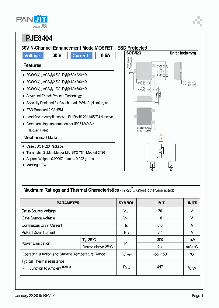 PJE8404_8600736.PDF Datasheet