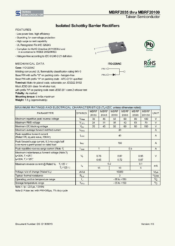 MBRF20100_8601965.PDF Datasheet