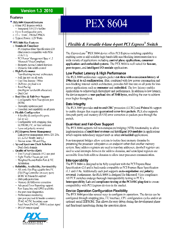 PEX8604_8603288.PDF Datasheet