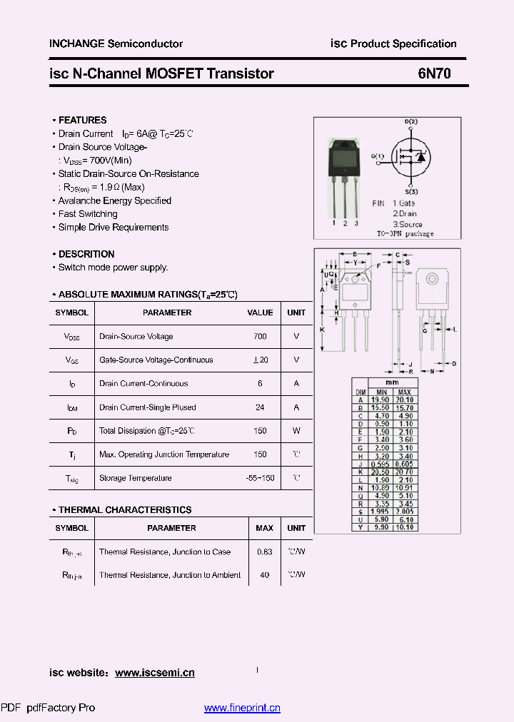 6N70_8612936.PDF Datasheet