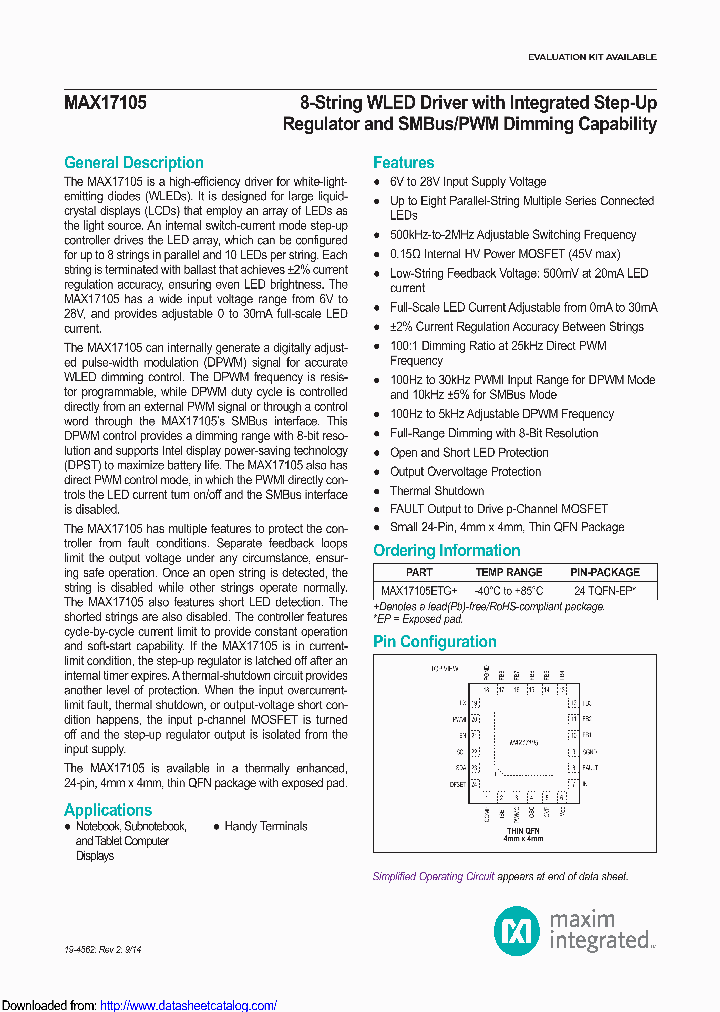 MAX17105ETGTCJ1_8613133.PDF Datasheet