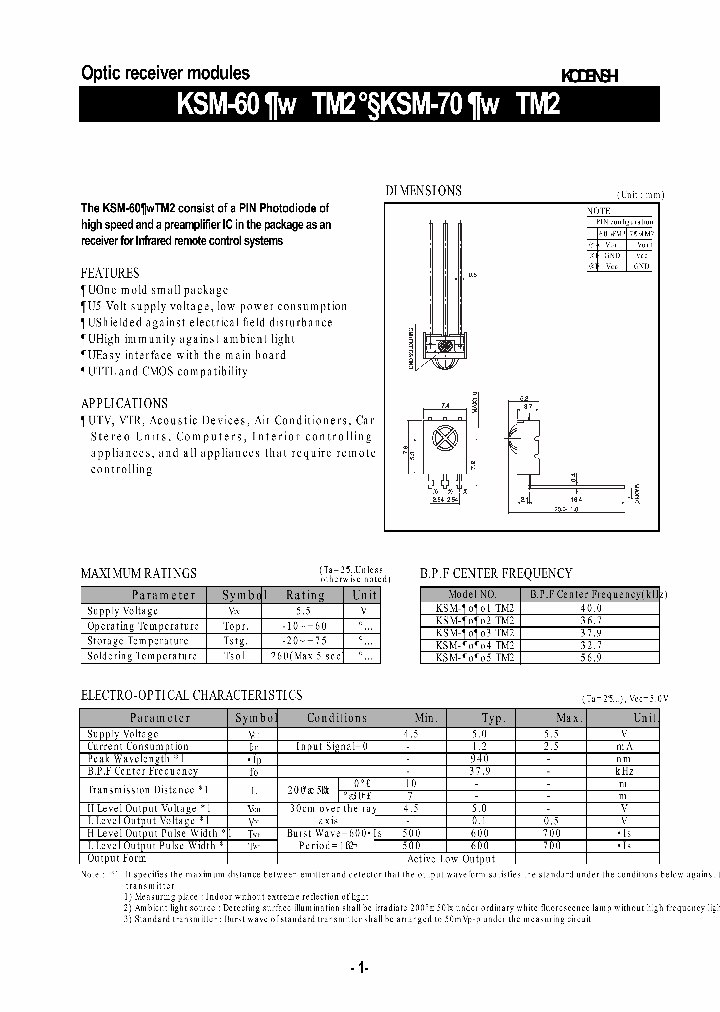 KSM-603TM2_8614948.PDF Datasheet