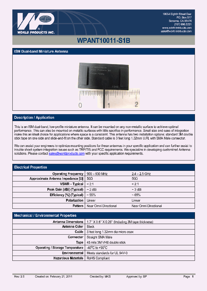 WPANT10011-S1B_8617942.PDF Datasheet