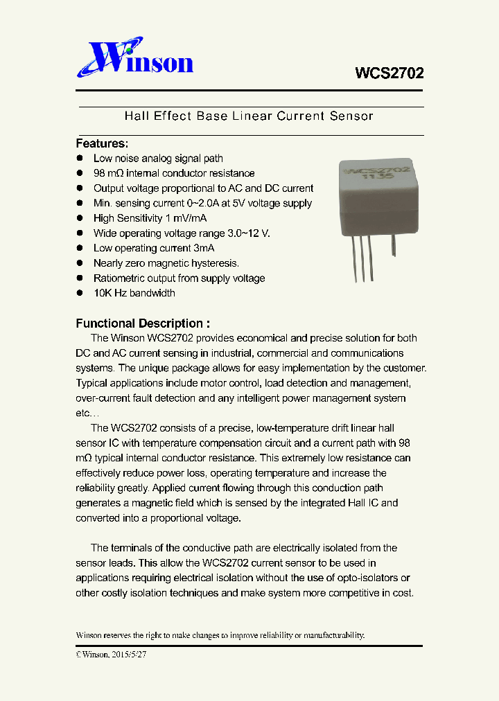 WCS2702_8618768.PDF Datasheet