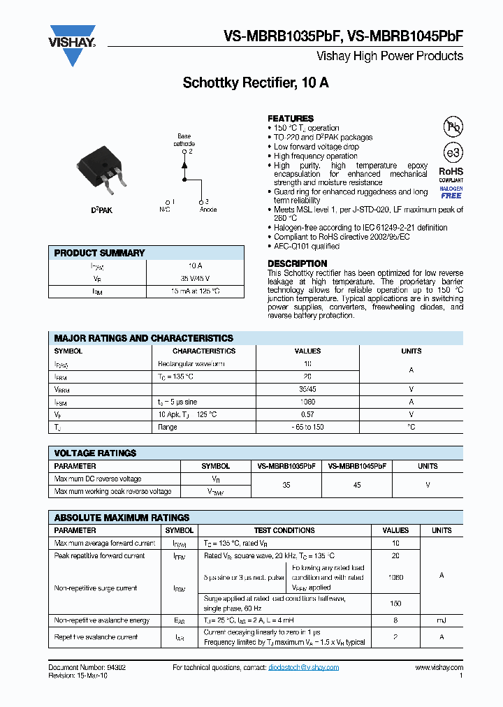 VS-MBRB1045PBF_8624218.PDF Datasheet