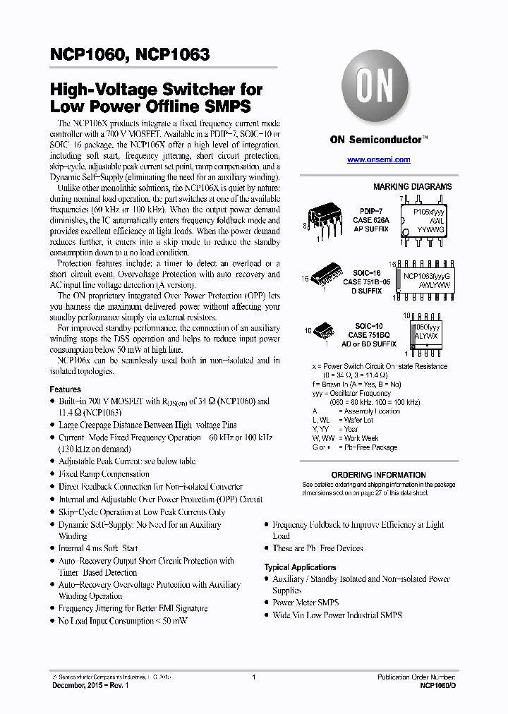 NCP1060_8628446.PDF Datasheet