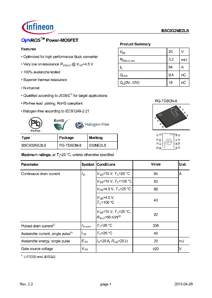BSC032NE2LS-13_8629168.PDF Datasheet