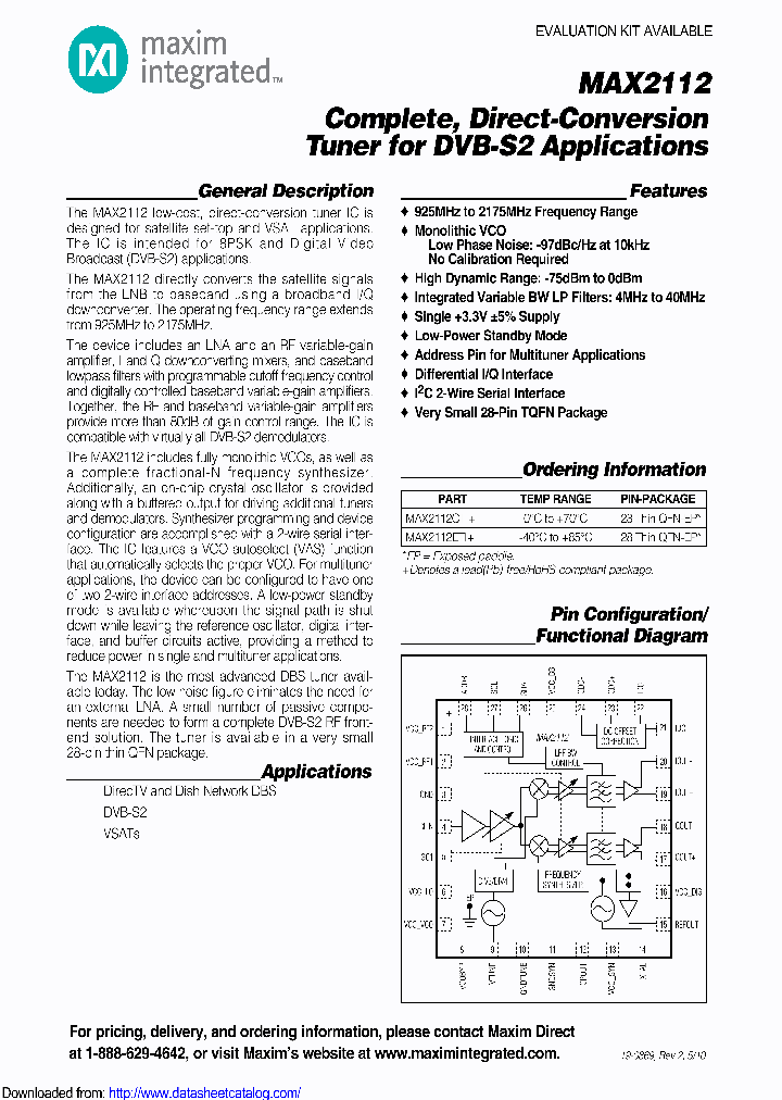 MAX2112CTIT_8632940.PDF Datasheet