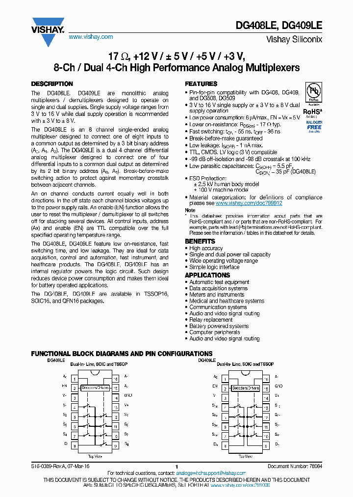 DG409LEDY-T1-GE3_8638823.PDF Datasheet