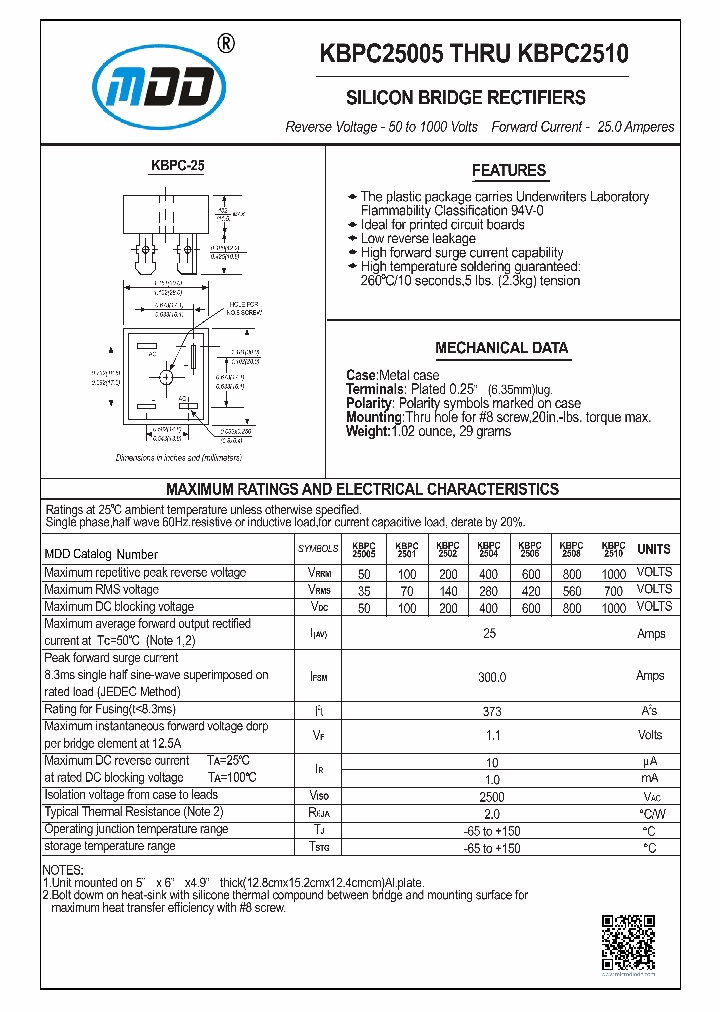 KBPC25005_8641731.PDF Datasheet