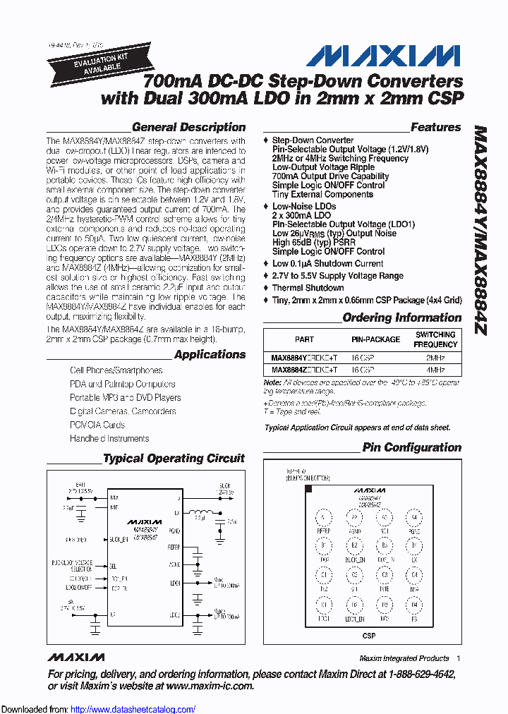 MAX8884ZEREKET_8656561.PDF Datasheet