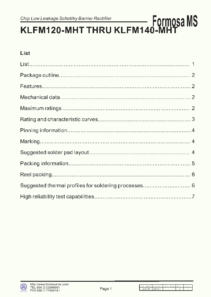 KLFM140-MHT_8660982.PDF Datasheet