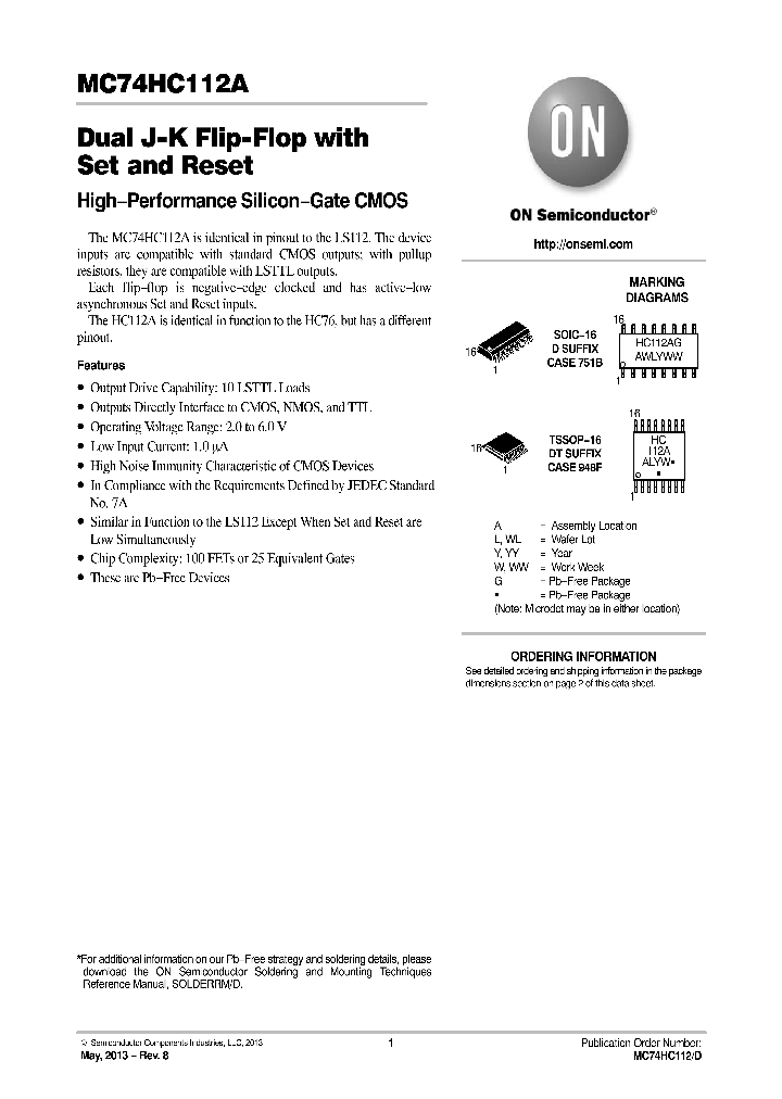 MC74HC112_8661438.PDF Datasheet
