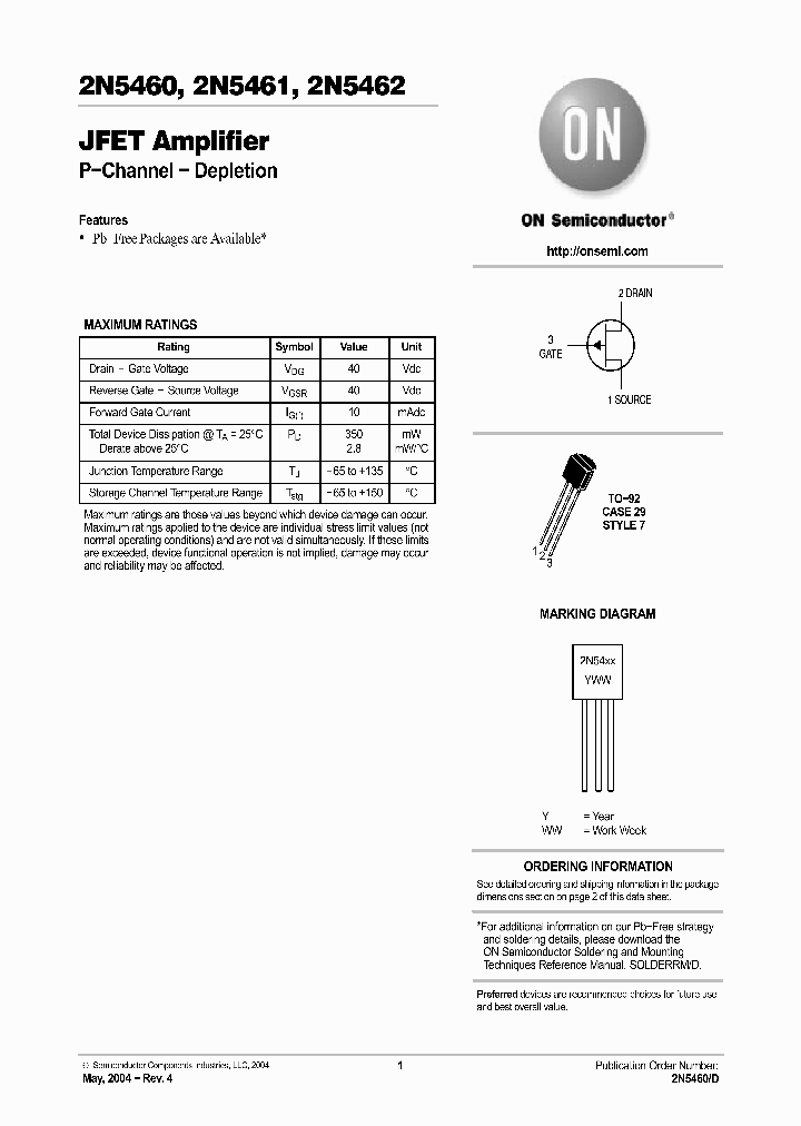 2N5461RLRA_8677334.PDF Datasheet