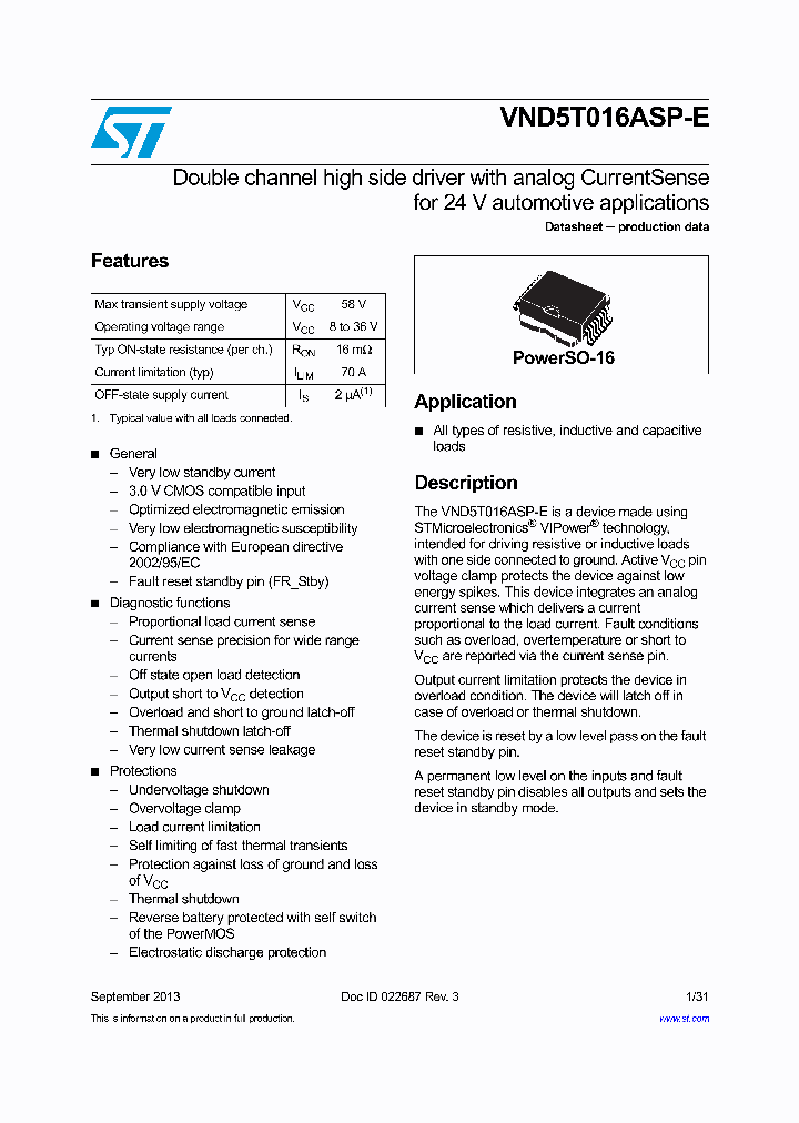 VND5T016ASPTR-E_8681462.PDF Datasheet
