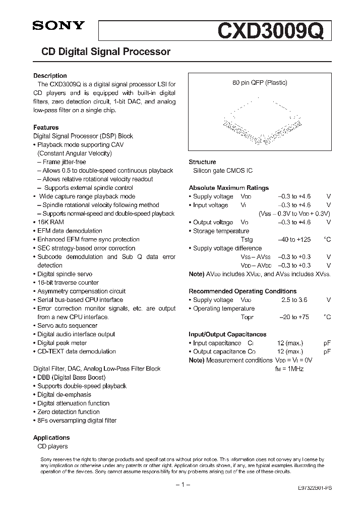 CXD3009Q_8682337.PDF Datasheet