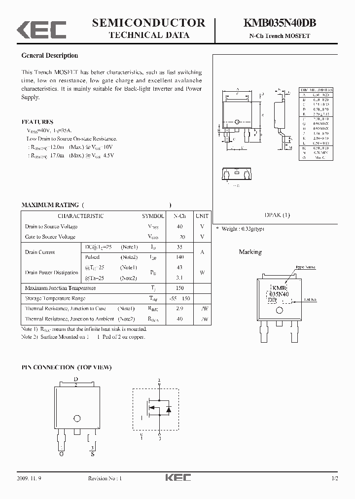 KMB035N40DB_8681972.PDF Datasheet