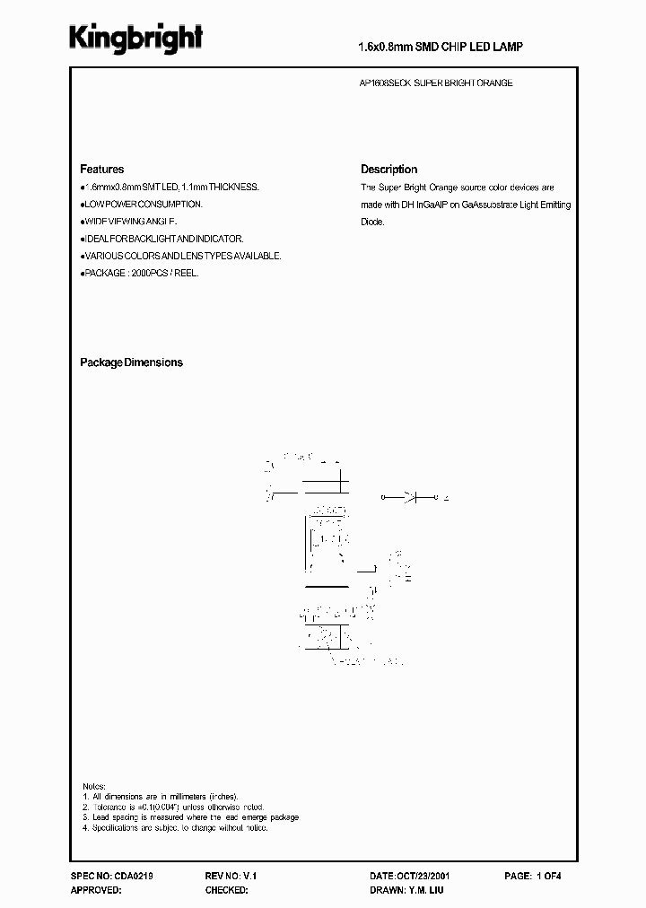 AP1608SECK_8682825.PDF Datasheet