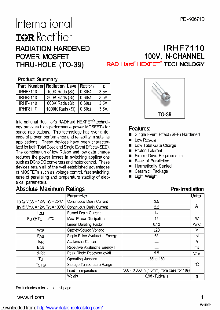 IRHF7110SCS_8684970.PDF Datasheet