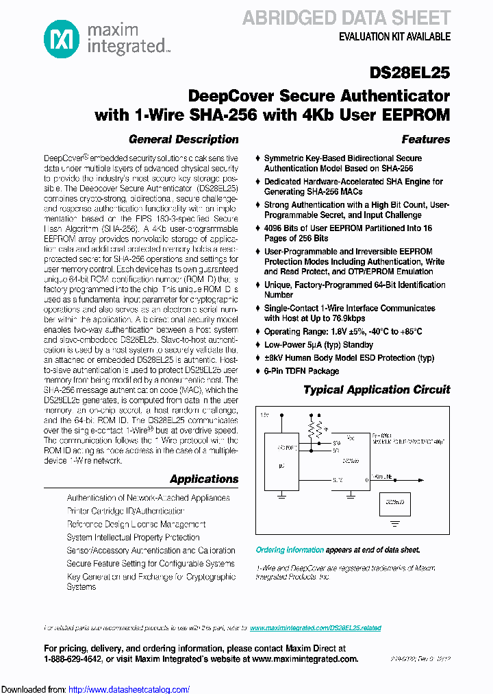 DS28EL25_8686407.PDF Datasheet