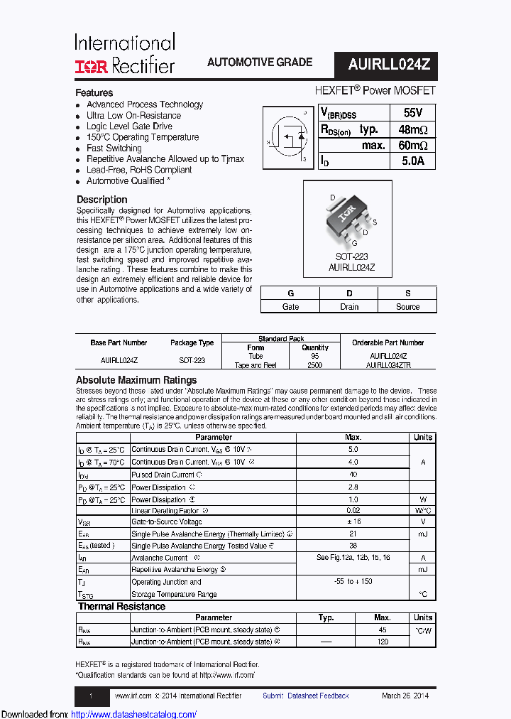 AUIRLL024ZTR_8686574.PDF Datasheet