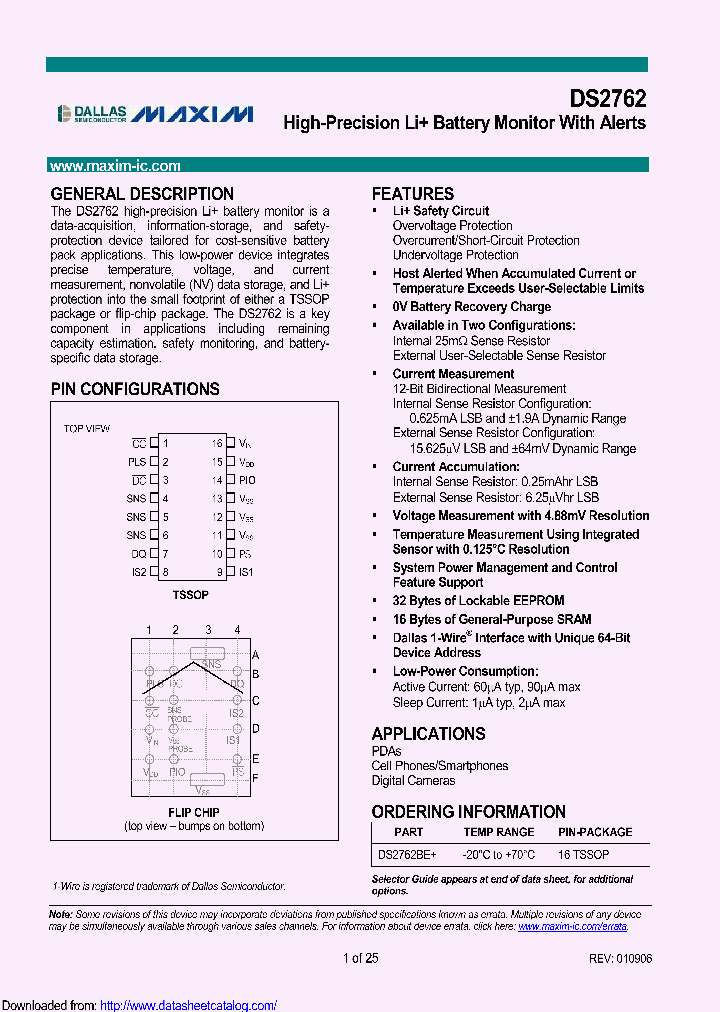 DS2762EVKIT_8695278.PDF Datasheet